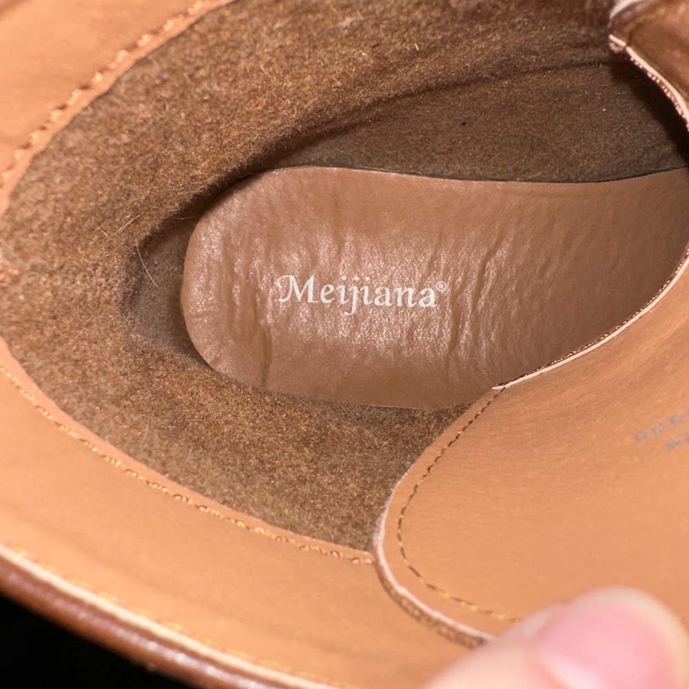 Men's Brown Leather Boots - Picture 3 of 9